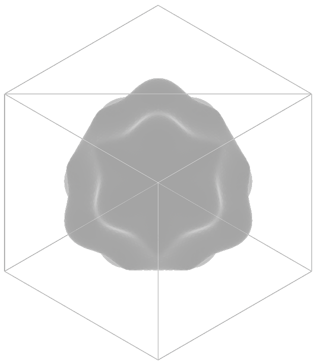 _IS_ of a sphere with distortion. Use a PBR, showing a white surface with some contrast due to a directional source of light.